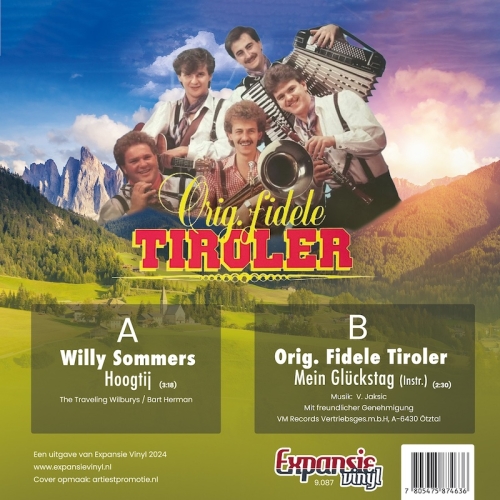 9.087 - Willie sommers /Org Fidele Tiroler - Hoogtij / Mein Gluckstag (instr.) (Back)
