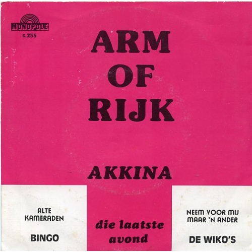Monopole – S. 255 - Akkina – Die Laatste Avond / Arm Of Rijk (Front)