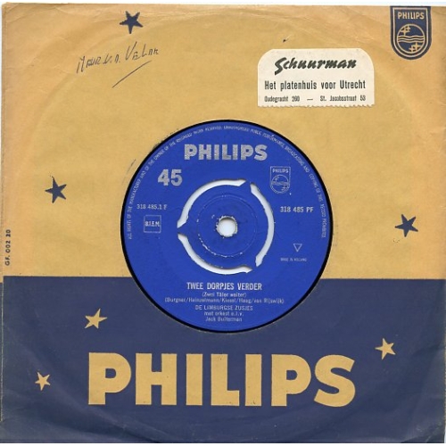 Philips – 318 485 PF - De Limburgse Zusjes – Twee Dorpjes Verder (Zwei Täler Weiter)  / 't Herderinnetje (Front)