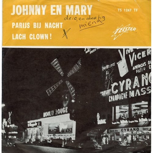 TS 1247 TF - Johnny En Mary – Parijs Bij Nacht / Lach Clown ! / Lach Clown! (Front)