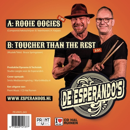 PR.VINYL.043 - De Esperando's - Rooie Oogies / Tougher Than The Rest  (Back)
