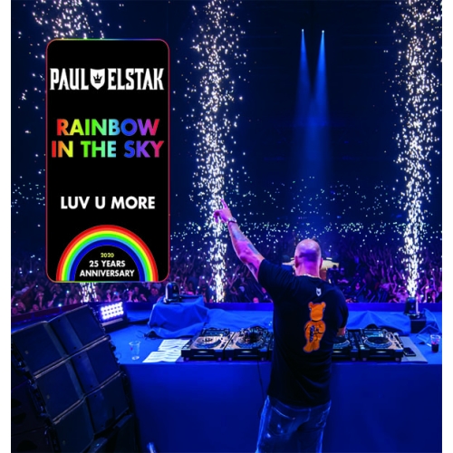 CoVé Records - CV2020 Groen - Paul Elstak – Rainbow In The Sky / Love U More (groen Vinyl) (Front)