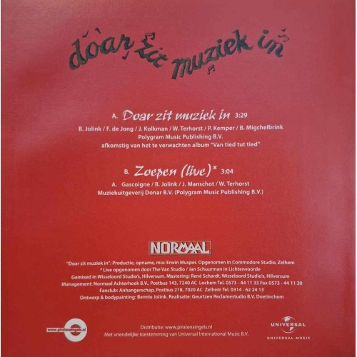 mercury 562.790-2 - Normaal – Doar zit muziek in / Zoepen (Live) (Back)